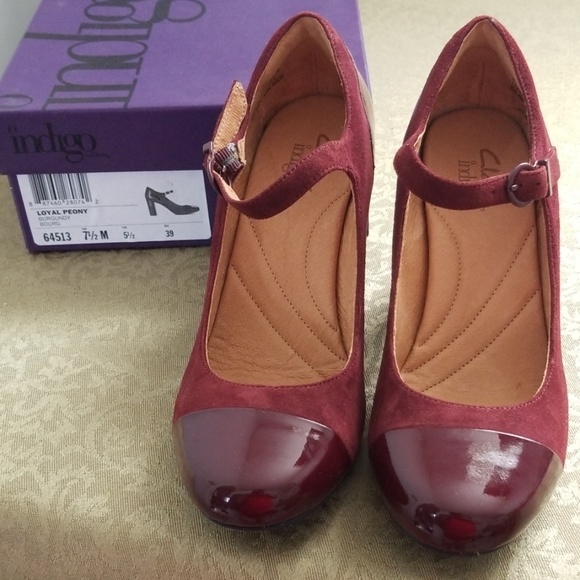 NIB clarks loyal peony 7.5 burgndy mary jane heels - Picture 4 of 4